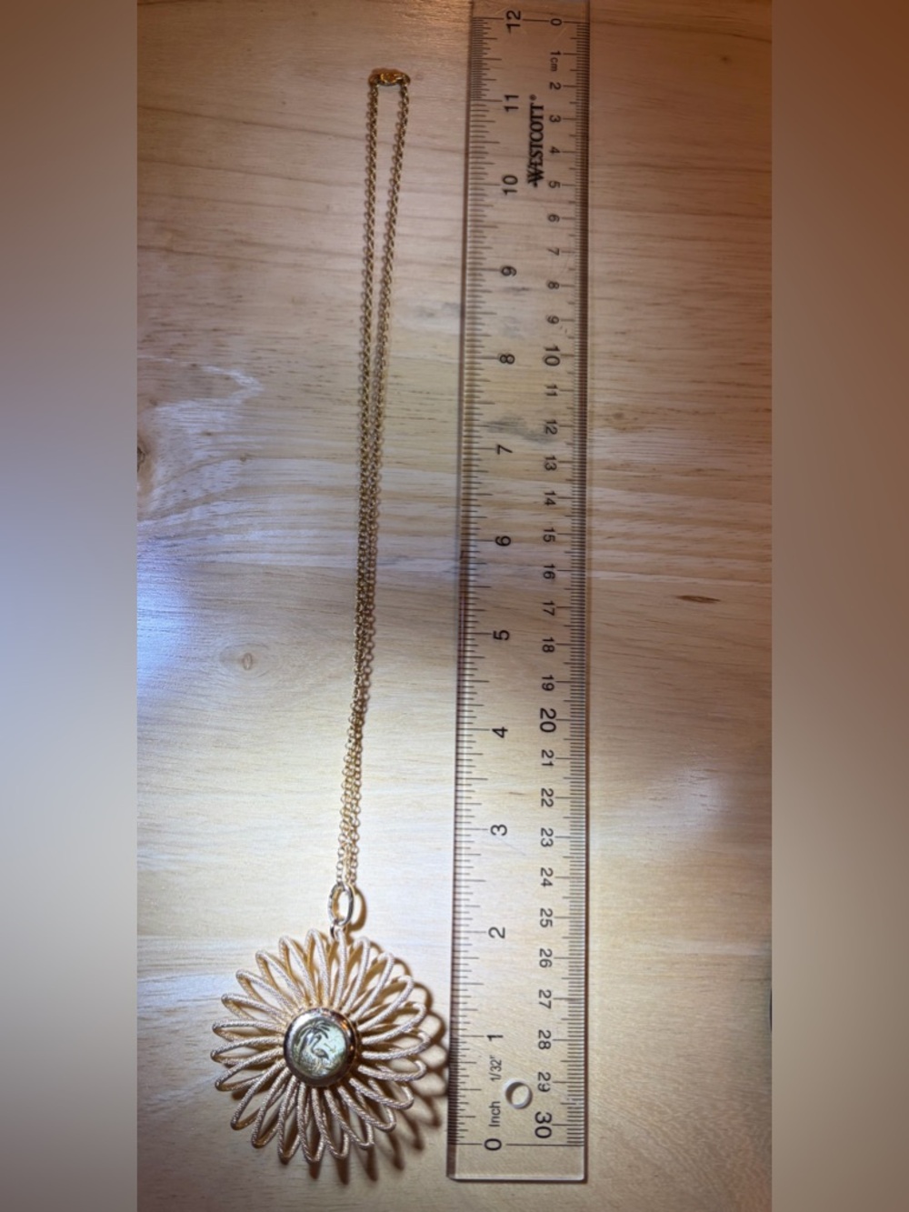 Vintage Gold West Germany Flamingo Pendant Necklace